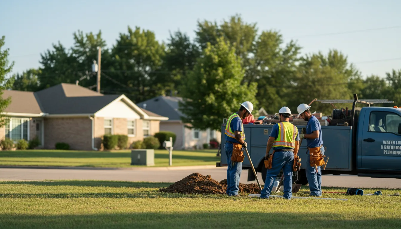 Residential water line and bathroom plumbing service in Deforest, WI